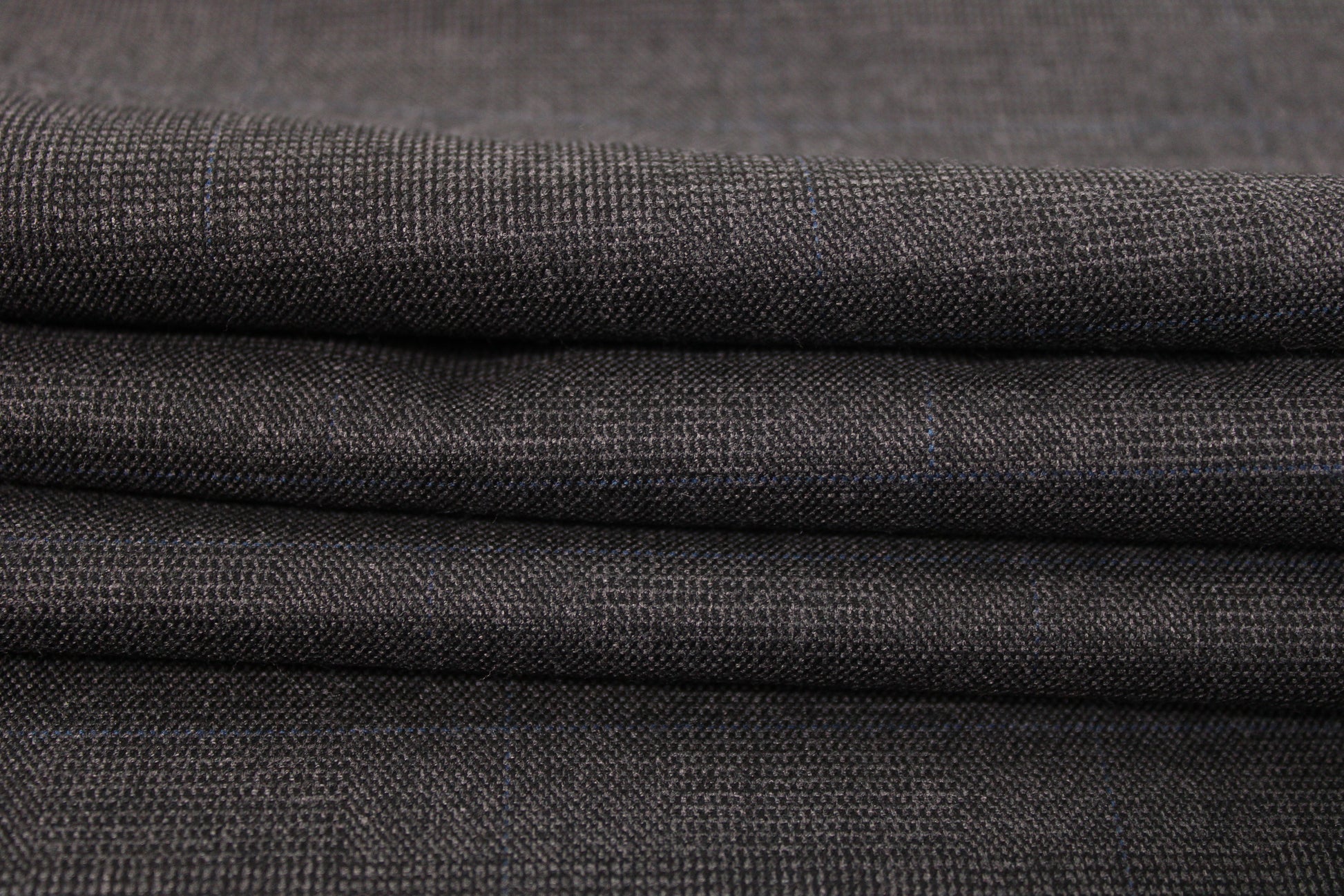 Tissu flanelle viscose - à carreaux - ton gris foncé - photo 2/5 | So Tissus