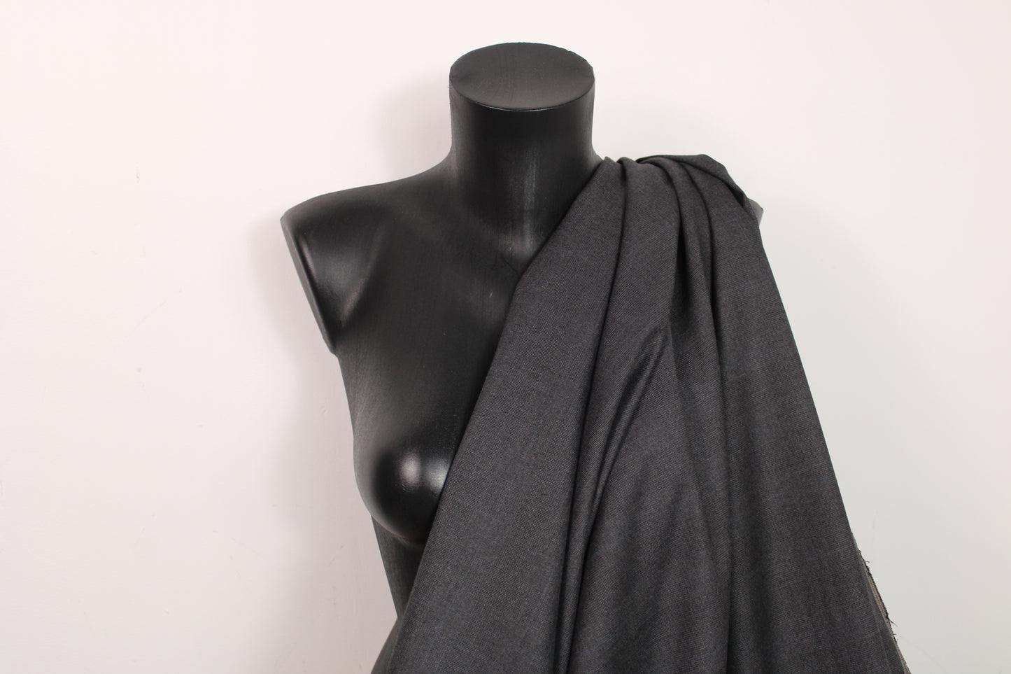 Tissu flanelle viscose - à carreaux - ton gris foncé - photo 3/5 | So Tissus