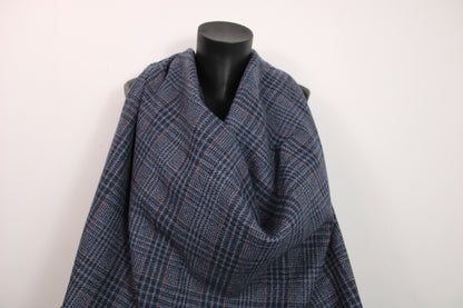 Tissu drap de laine - prince de galles - ton gris bleu - photo 4/5 | So Tissus