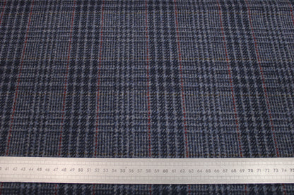 Tissu drap de laine - prince de galles - ton gris bleu - photo 5/5 | So Tissus