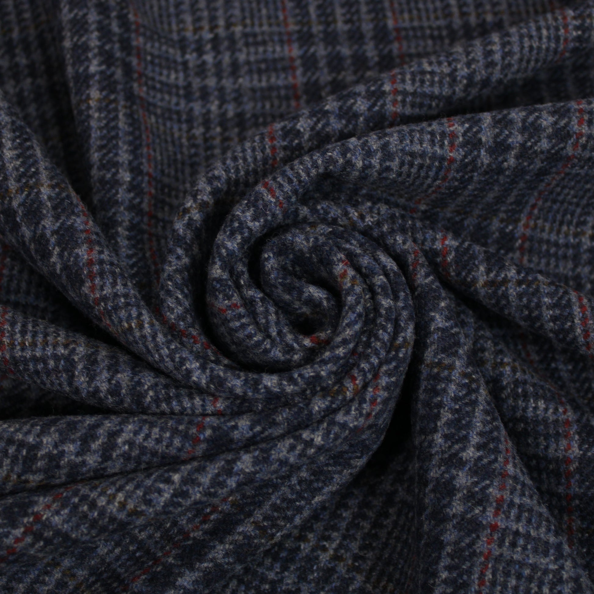 Tissu drap de laine - prince de galles - ton gris bleu - photo 1/5 | So Tissus