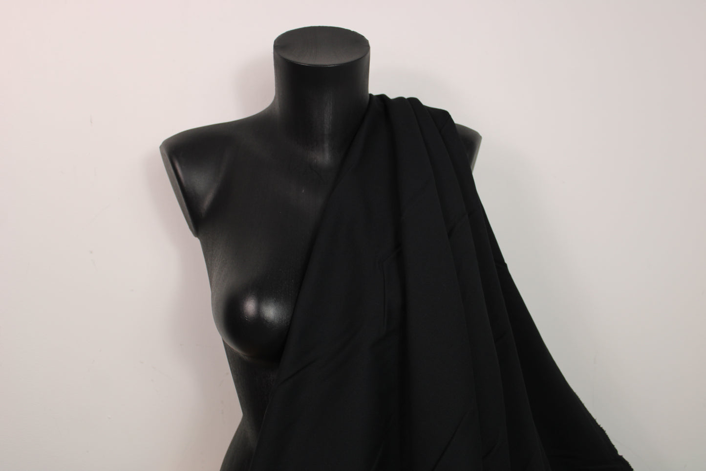 Tissu toile coton stretch - noir - photo 3/4 | So Tissus