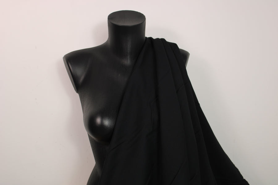 Tissu toile coton stretch - noir