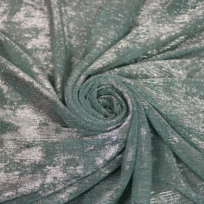 Tissu maille lurex - bleu ciel et argenté - photo 1/6 | So Tissus