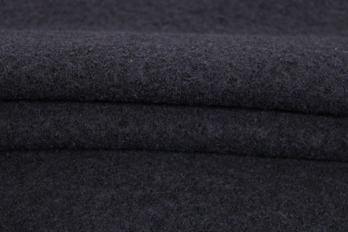 Tissu laine bouillie bouclette - bleu marine foncé - photo 2/4 | So Tissus