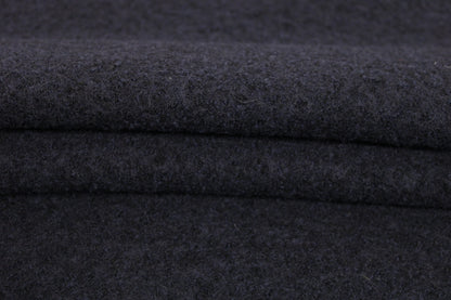 Tissu laine bouillie bouclette - bleu marine foncé - photo 2/4 | So Tissus