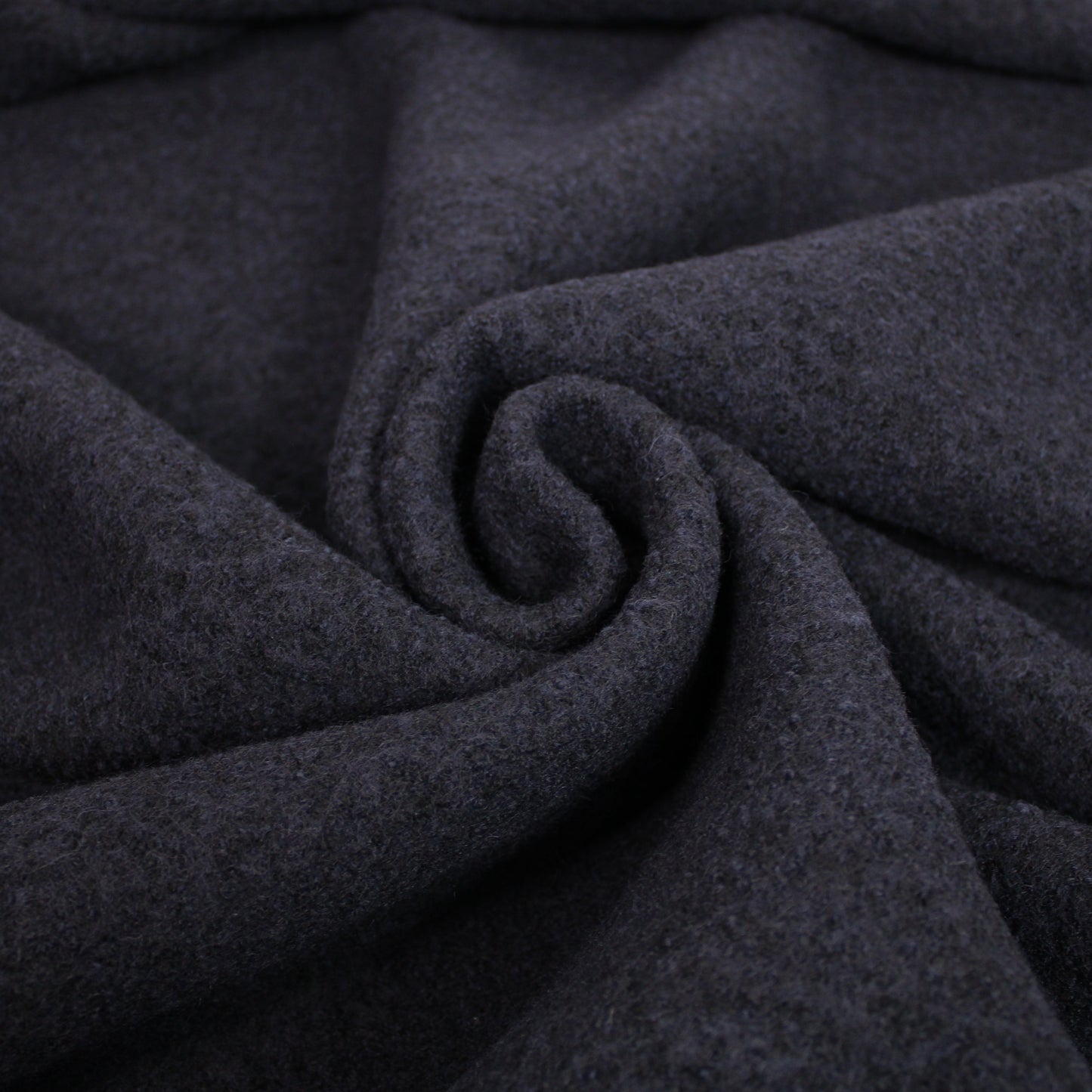 Tissu laine bouillie bouclette - bleu marine foncé - photo 1/4 | So Tissus