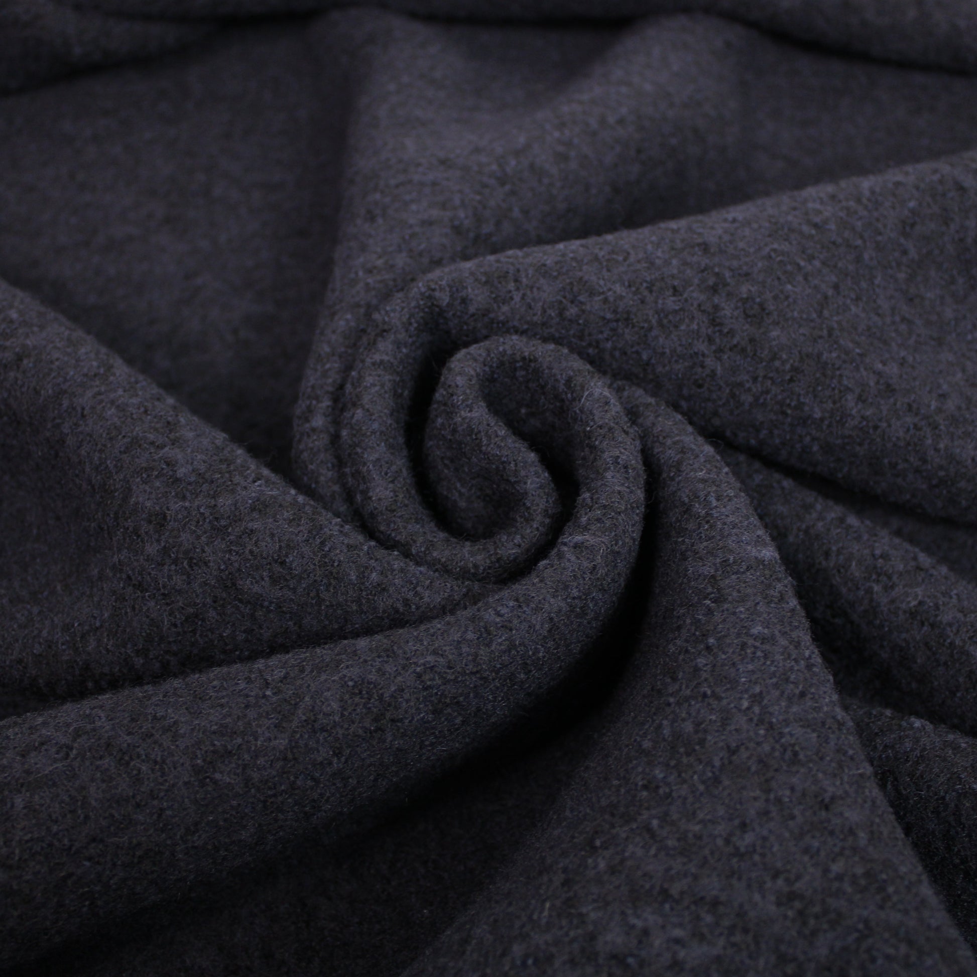 Tissu laine bouillie bouclette - bleu marine foncé - photo 1/4 | So Tissus