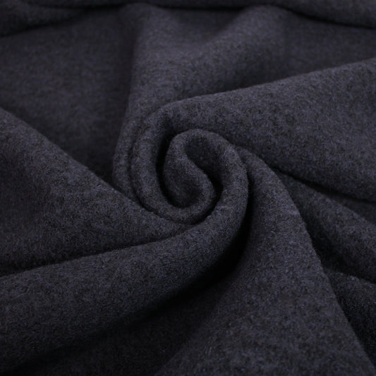Tissu laine bouillie bouclette - bleu marine foncé - photo 1/4 | So Tissus