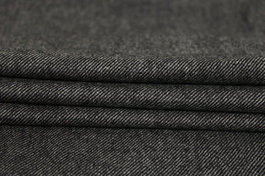 Tissu flanelle viscose - gris anthracite - photo 2/4 | So Tissus