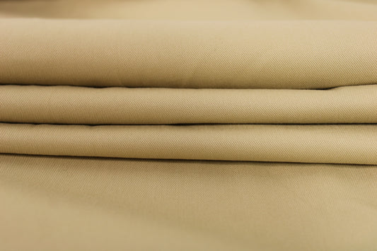 Tissu gabardine de coton stretch - beige - photo 2/4 | So Tissus