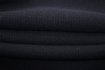 Tissu drap de laine piqué - bleu marine foncé - photo 2/4 | So Tissus