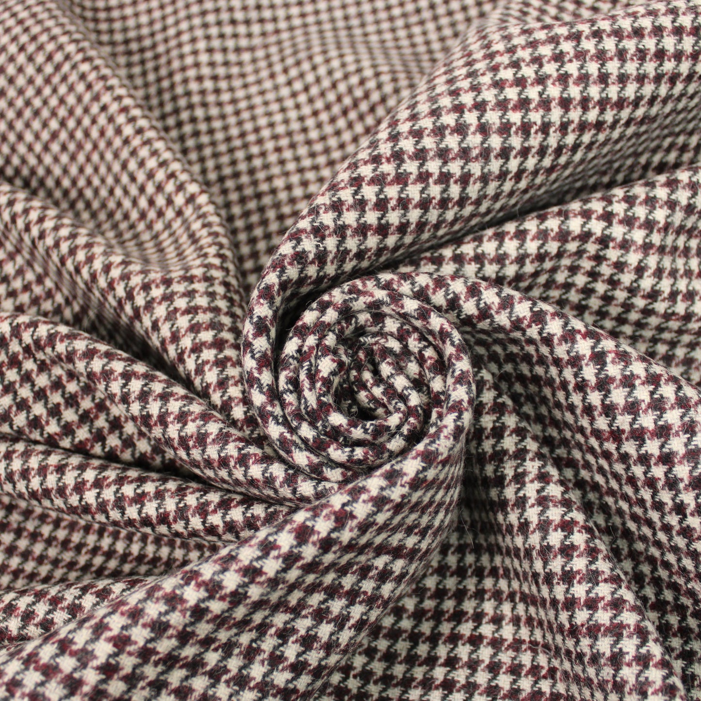 Tissu drap de laine double face - ton ecru et bordeaux - photo 2/10 | So Tissus