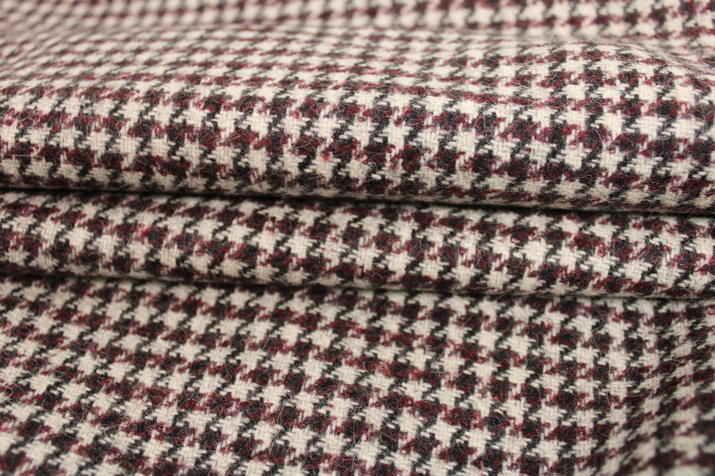Tissu drap de laine double face - ton ecru et bordeaux - photo 4/10 | So Tissus