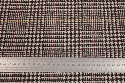 Tissu drap de laine double face - ton ecru et bordeaux - photo 9/10 | So Tissus