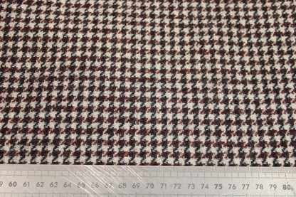 Tissu drap de laine double face - ton ecru et bordeaux - photo 10/10 | So Tissus