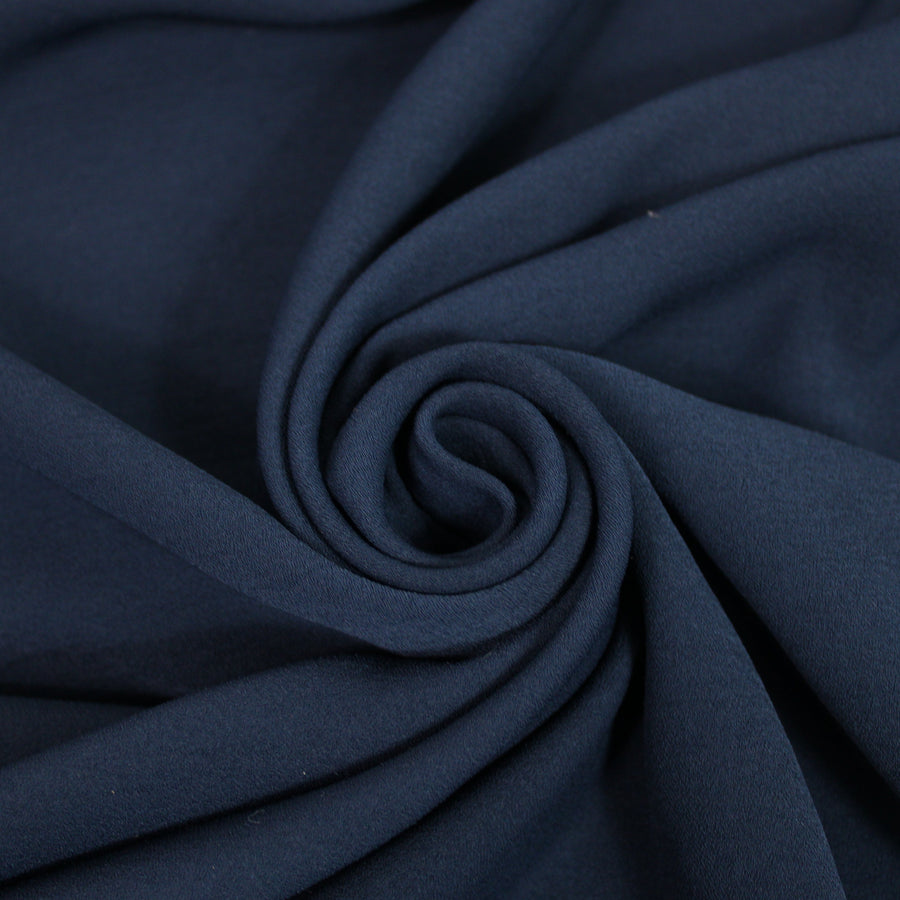 Tissu crêpe japonais stretch - bleu marine