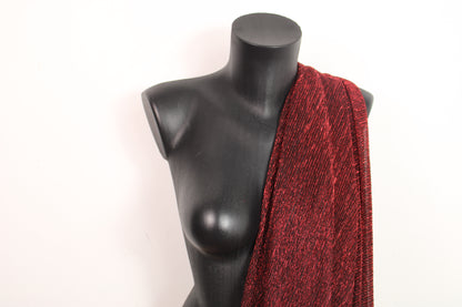 Tissu maille lurex - noir et rouge brillant - photo 3/5 | So Tissus