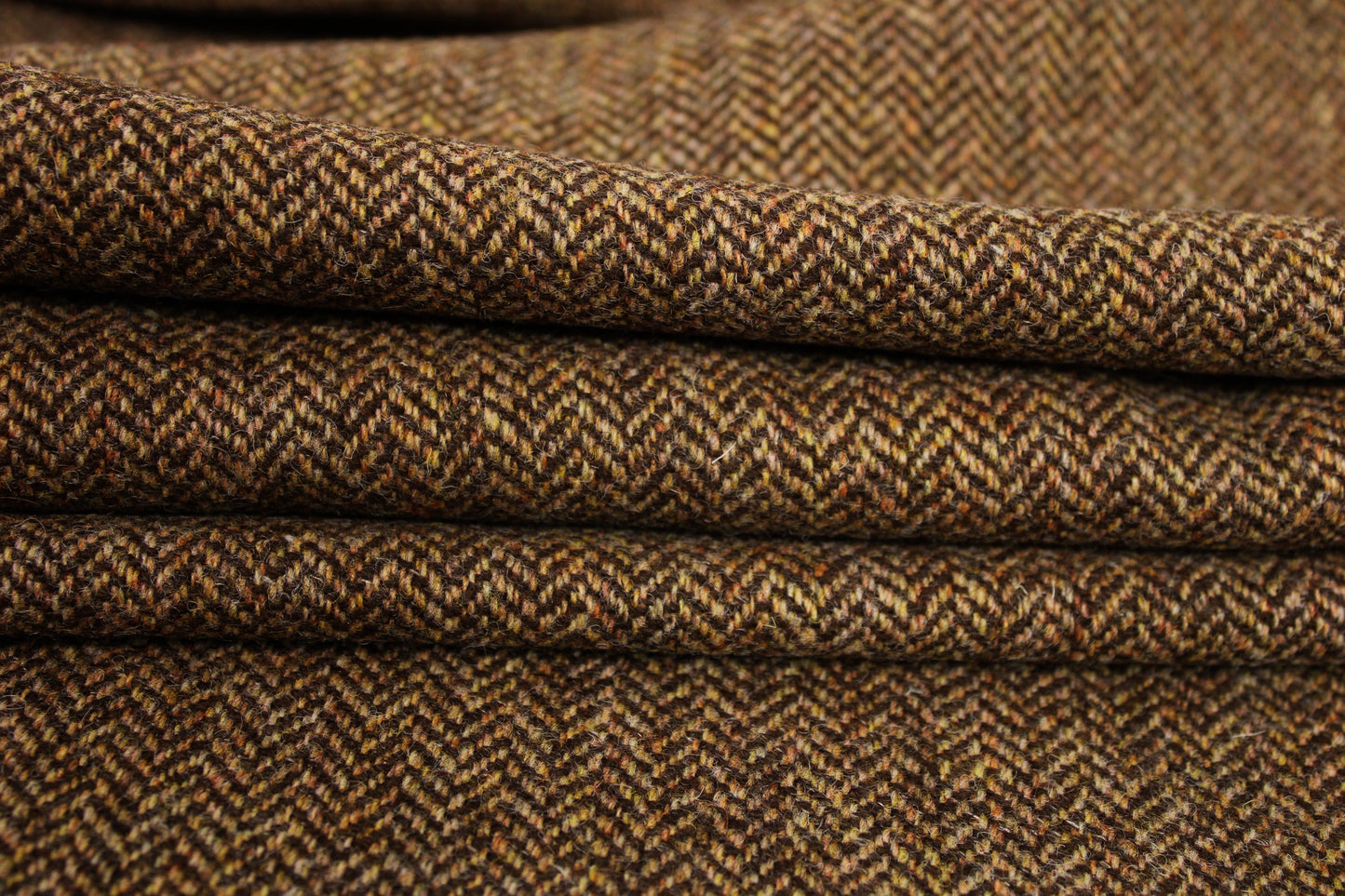 Tissu flanelle de laine - chevron - ton marron - photo 2/5 | So Tissus