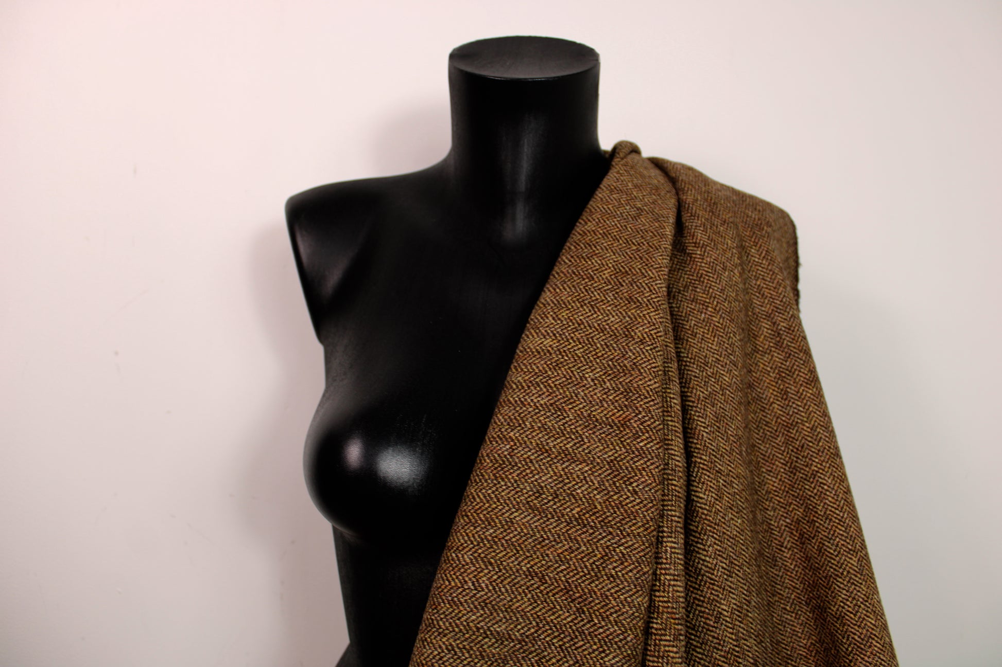 Tissu flanelle de laine - chevron - ton marron - photo 3/5 | So Tissus