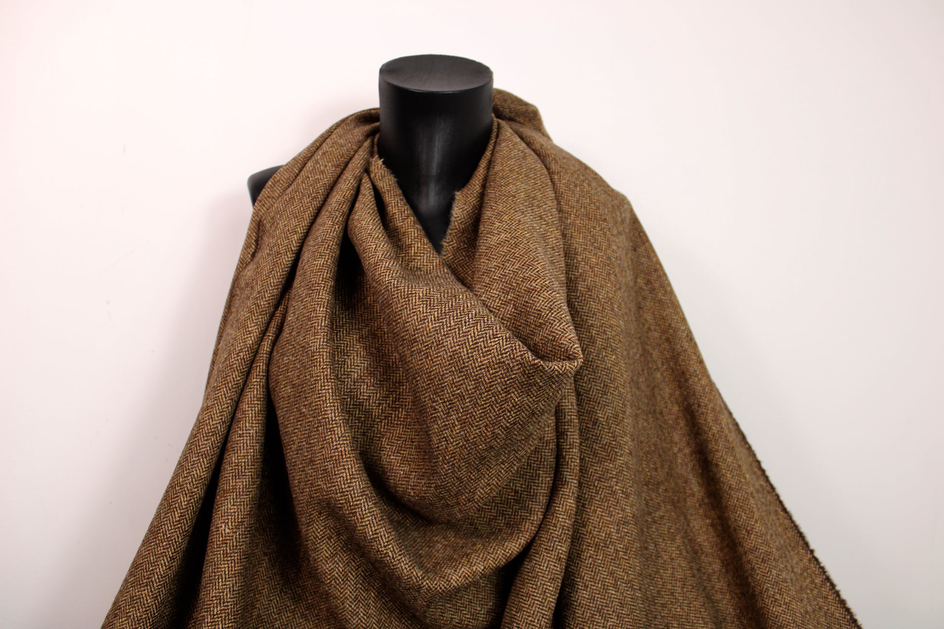 Tissu flanelle de laine - chevron - ton marron - photo 4/5 | So Tissus