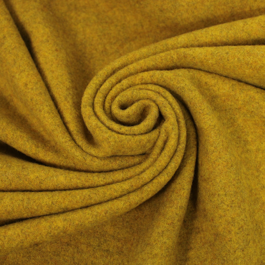 Tissu drap de laine - jaune curry