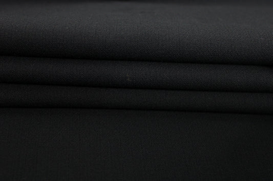 Tissu crêpe lourd - noir - photo 2/4 | So Tissus