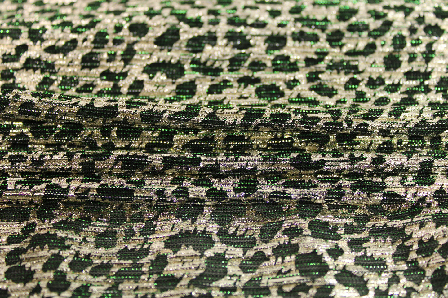 Tissu maille lurex - vert et doré - photo 2/5 | So Tissus