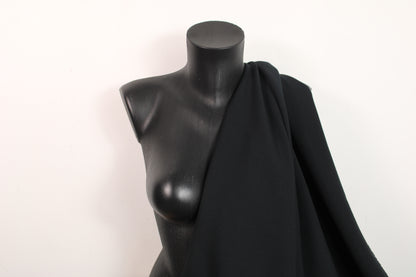 Tissu crêpe lourd - noir - photo 3/4 | So Tissus