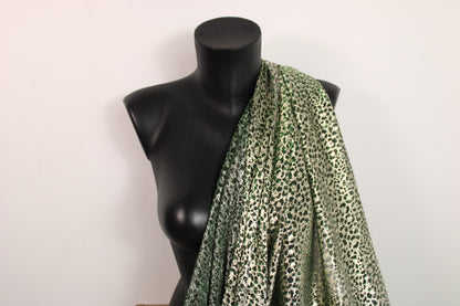 Tissu maille lurex - vert et doré - photo 3/5 | So Tissus