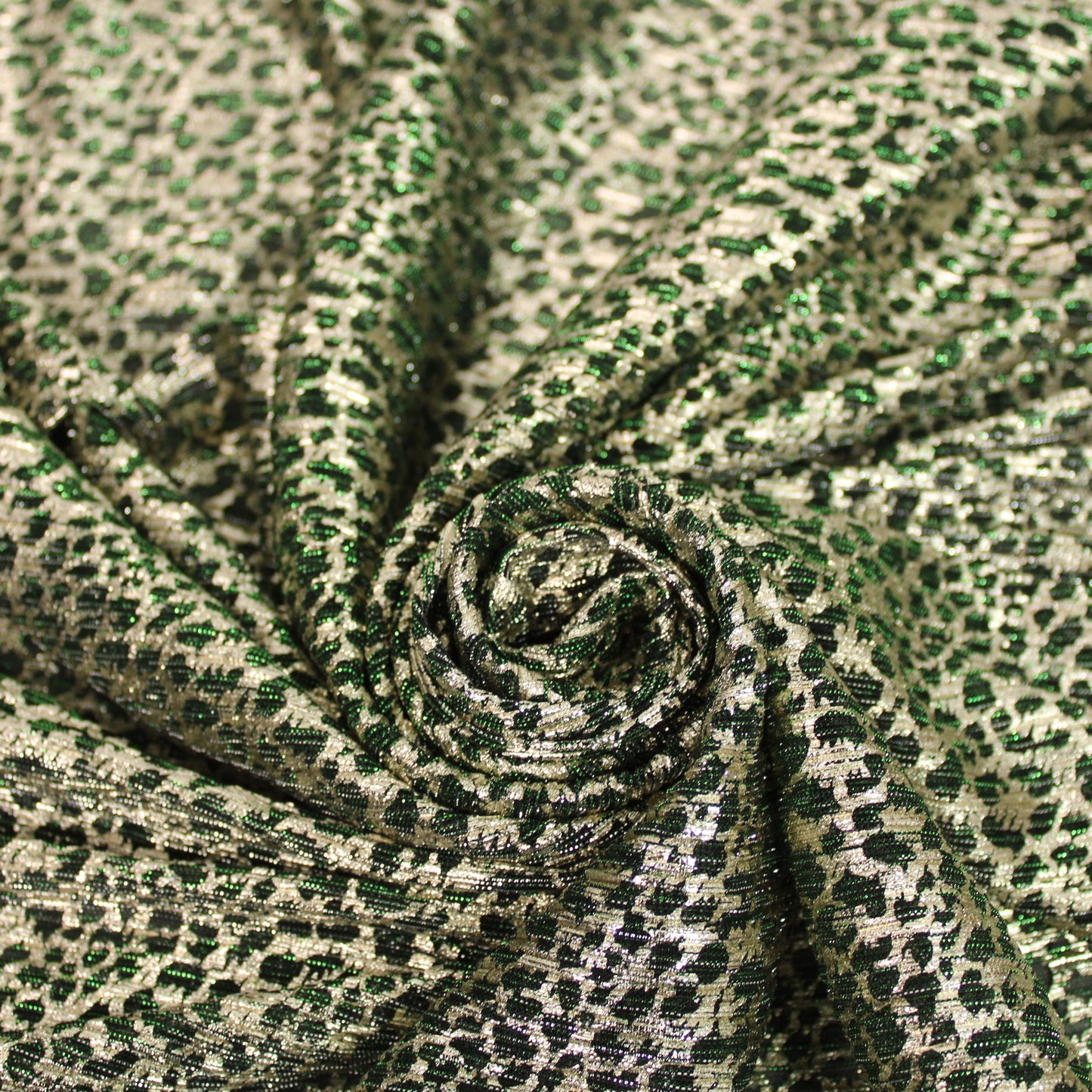 Tissu maille lurex - vert et doré - photo 1/5 | So Tissus