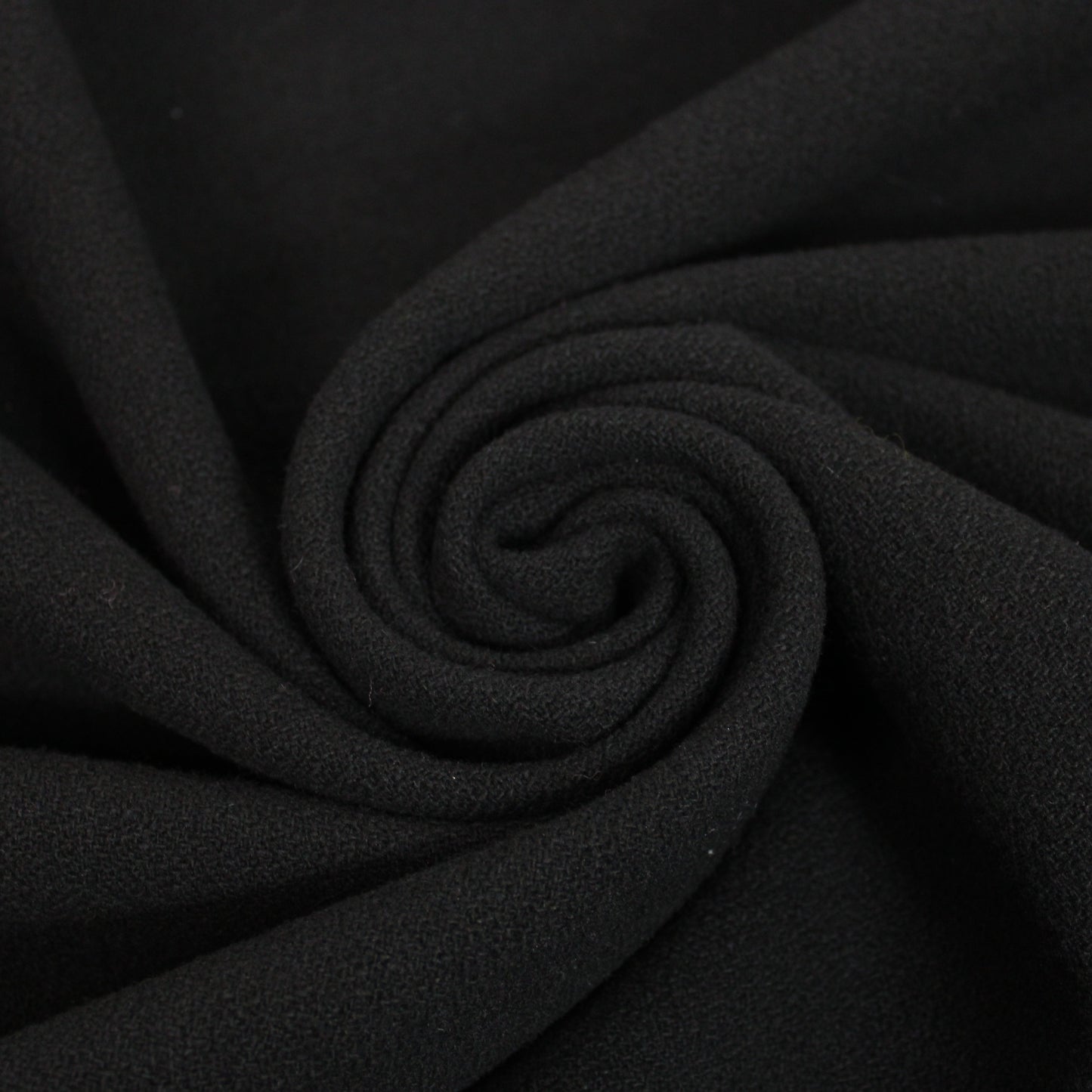 Tissu drap de laine gratté - noir - photo 1/4 | So Tissus