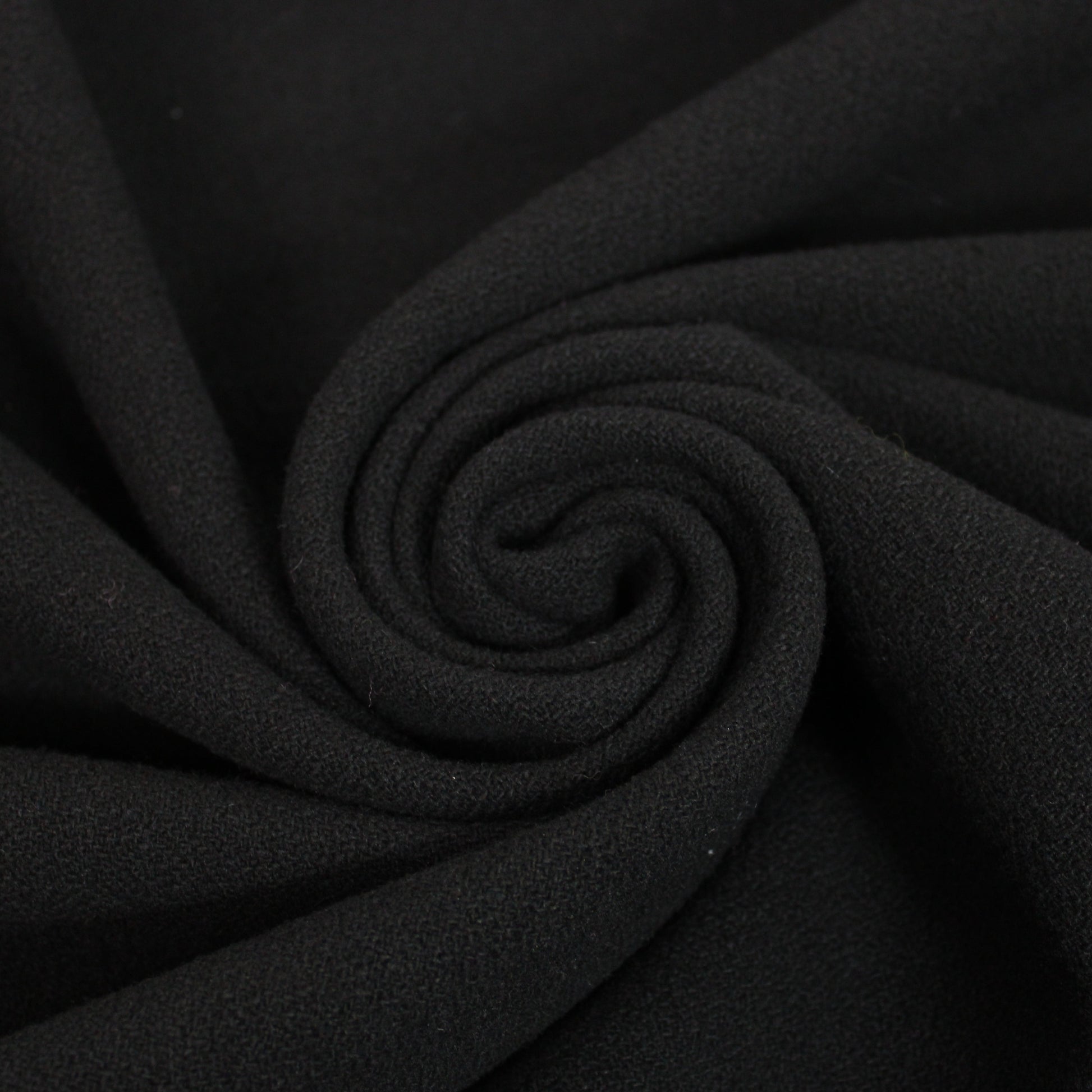 Tissu drap de laine gratté - noir - photo 1/4 | So Tissus