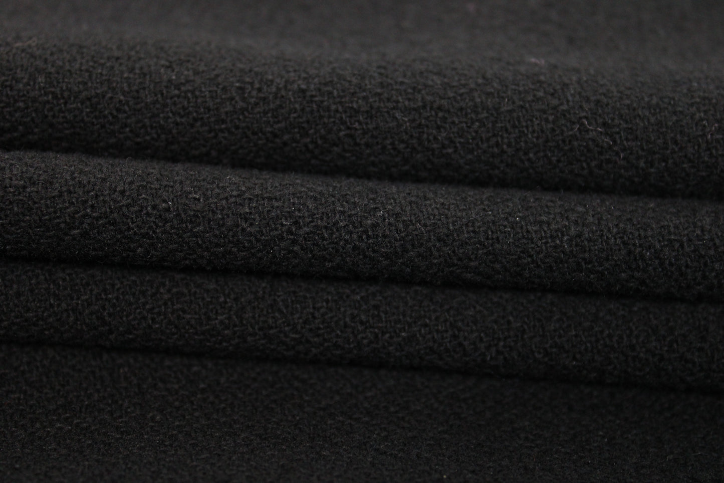 Tissu drap de laine gratté - noir - photo 2/4 | So Tissus