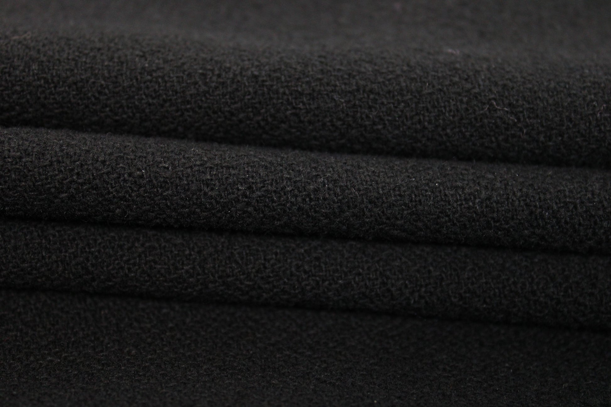 Tissu drap de laine gratté - noir - photo 2/4 | So Tissus
