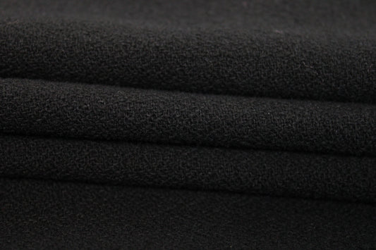 Tissu drap de laine gratté - noir - photo 2/4 | So Tissus