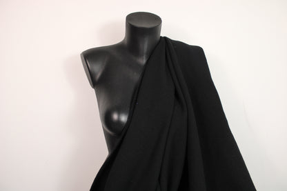 Tissu drap de laine gratté - noir - photo 3/4 | So Tissus