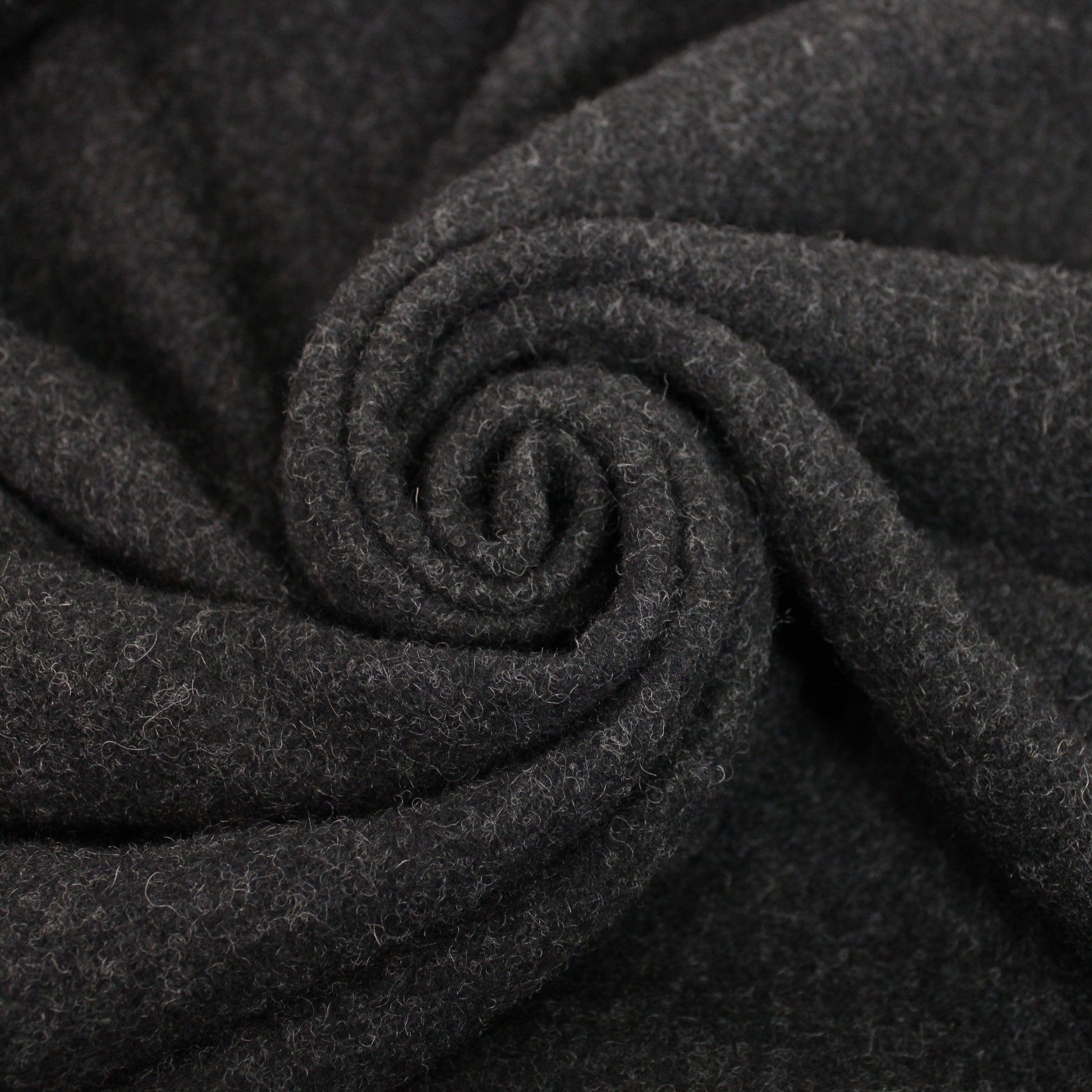 Tissu drap de laine - gris foncé chiné - photo 1/4 | So Tissus
