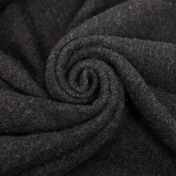 Tissu drap de laine - gris foncé chiné