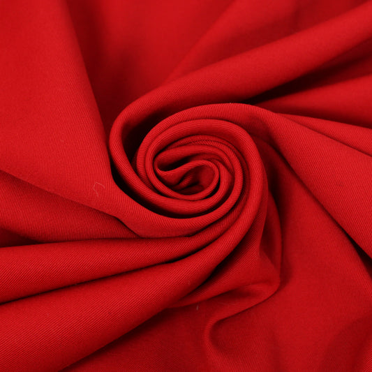 Tissu twill de laine - rouge - photo 1/4 | So Tissus
