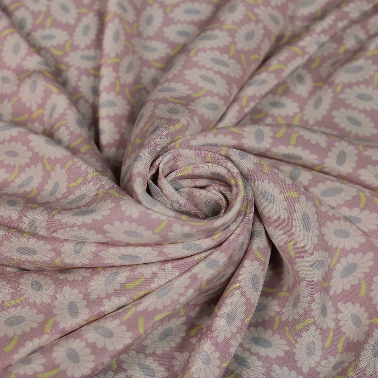 Tissu crêpe de chine 100% soie - imprimé marguerite - photo 1/5 | So Tissus