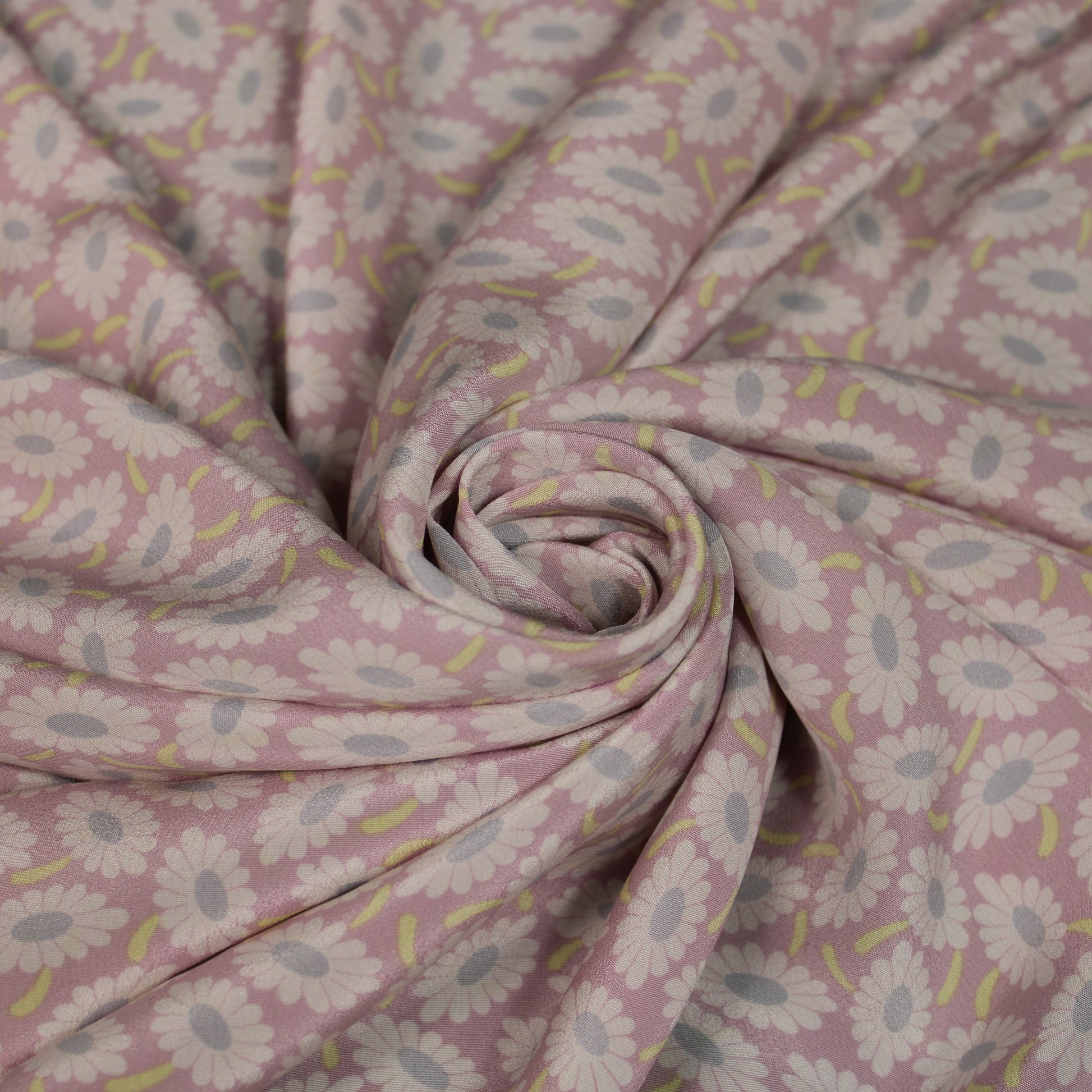 Tissu crêpe de chine 100% soie - imprimé marguerite - photo 1/5 | So Tissus