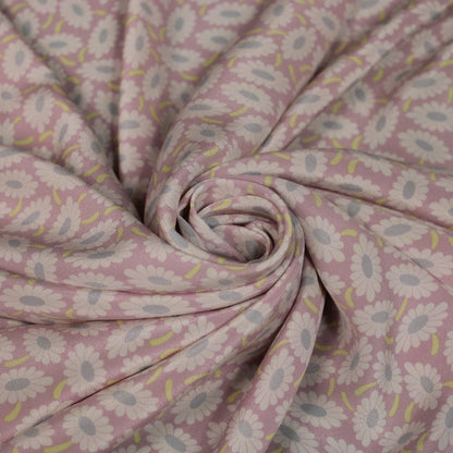 Tissu crêpe de chine 100% soie - imprimé marguerite - photo 1/5 | So Tissus