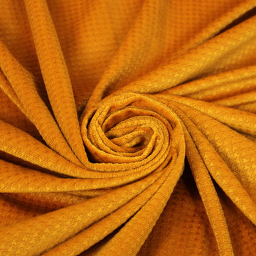 Tissu velours texturé - moutarde