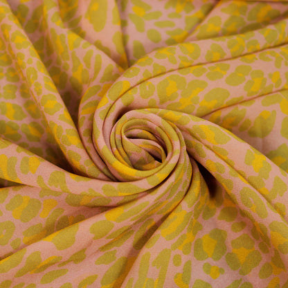 Tissu crêpe georgette  - imprimé tacheté - ton rose - photo 1/5 | So Tissus