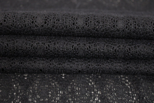 Tissu guipure motif circulaire - noir - photo 2/5 | So Tissus
