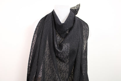 Tissu guipure motif circulaire - noir - photo 4/5 | So Tissus