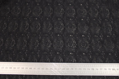 Tissu guipure motif circulaire - noir - photo 5/5 | So Tissus