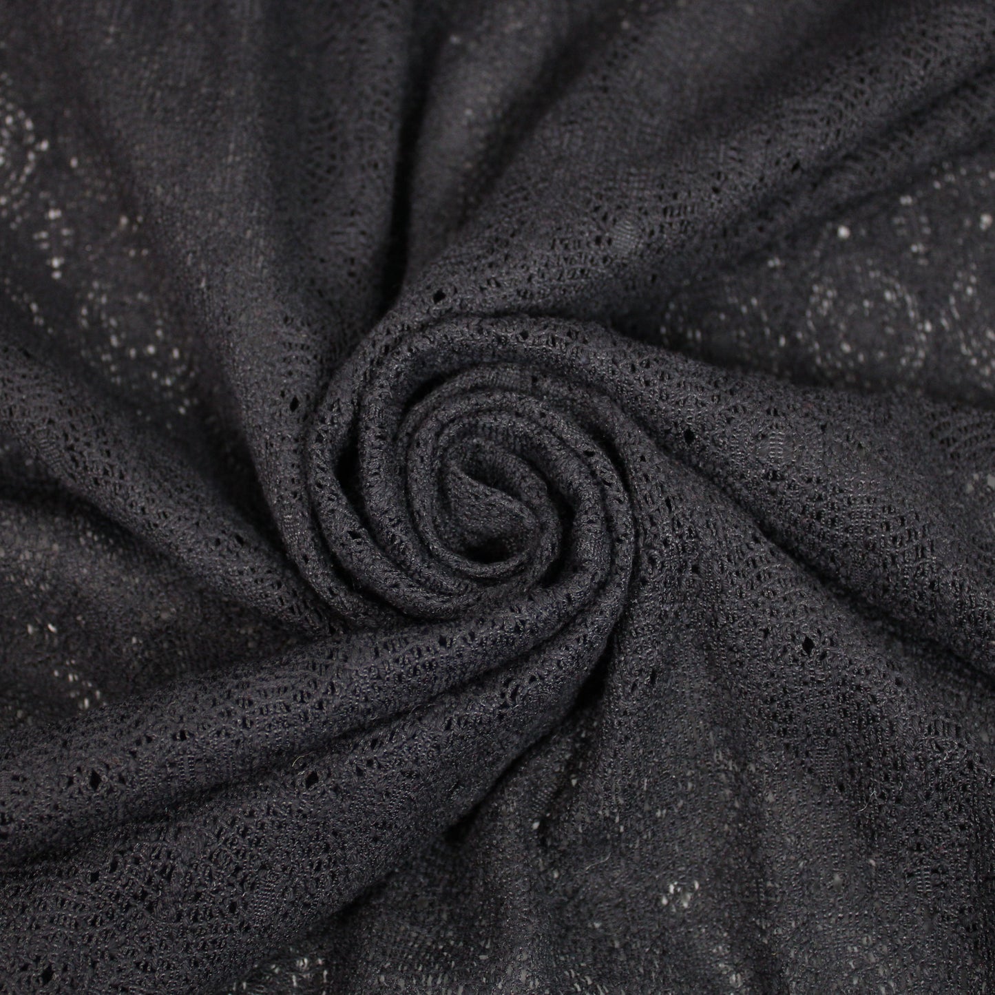 Tissu guipure motif circulaire - noir - photo 1/5 | So Tissus