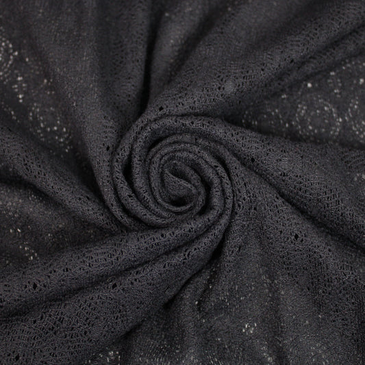 Tissu guipure motif circulaire - noir - photo 1/5 | So Tissus